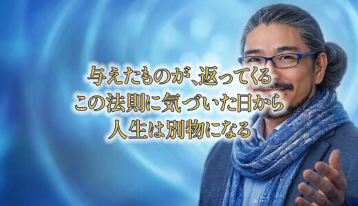 「与えたものが、返ってくる」——この法則に気づいた日から、人生は別物になる